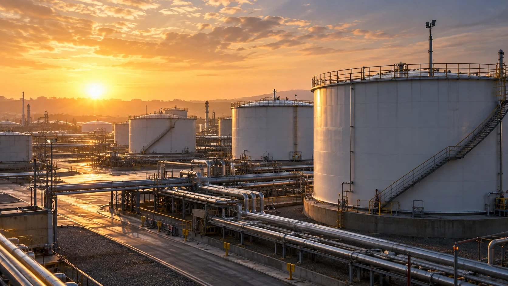Oil terminal infrastructure representing strategic focus