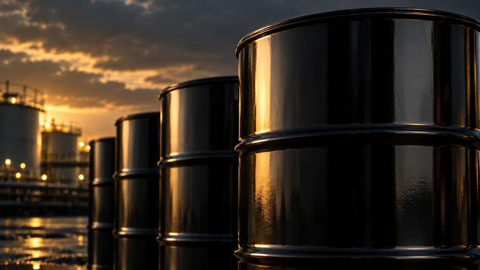 Oil barrels representing physical oil trade